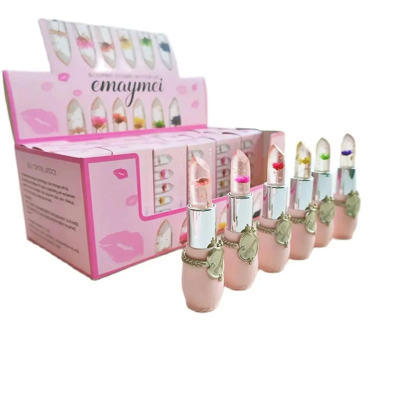 Jelly Flower Colour-Changing Lip Balm Set — 24 Pieces