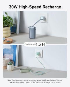Anker Nano Power Bank (30W, Built-In USB-C Cable)